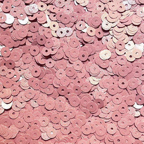 6mm Flat Sequins Dolly Pink Opaque Embossed Texture