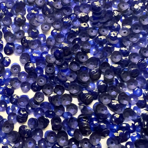5mm Cup Sequins Cobalt Blue Opaque Embossed Texture