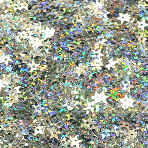 Star Sequin 5mm Silver Hologram Made in USA