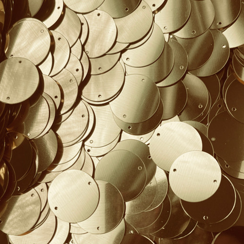 20mm Sequins 2 Hole Gold Metallic