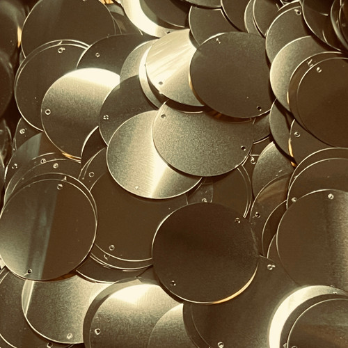 30mm Sequins 2 Hole Gold Metallic