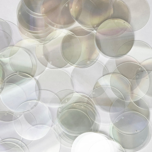 30mm Sequins Top Hole Crystal Laser Rainbow Reflective Medium Hole