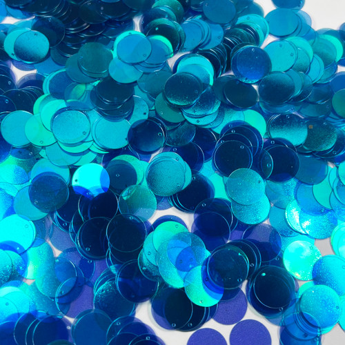12mm Sequins Aqua Blue Crystal Rainbow Iris