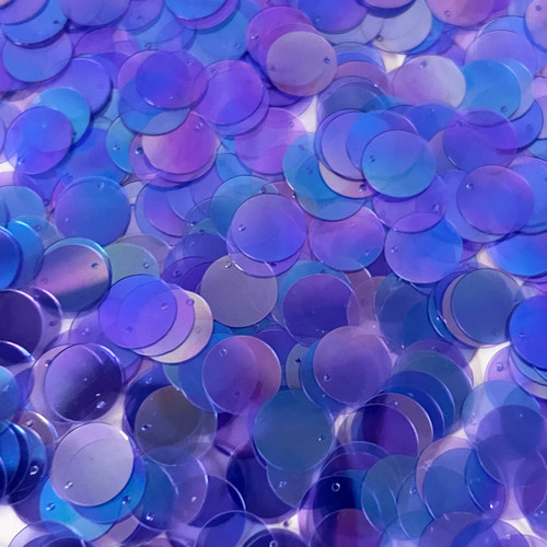 15mm Sequins Top Hole Amethyst Purple Crystal Rainbow Iris