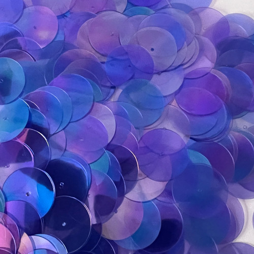 20mm Sequins Center Hole Amethyst Purple Crystal Rainbow Iris