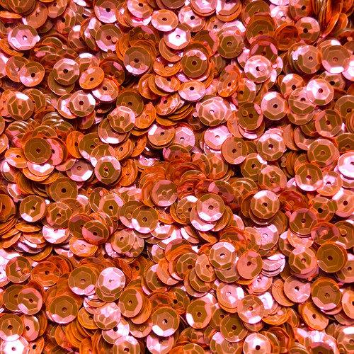 6mm Cup Sequins Orange Metallic Fluorescent