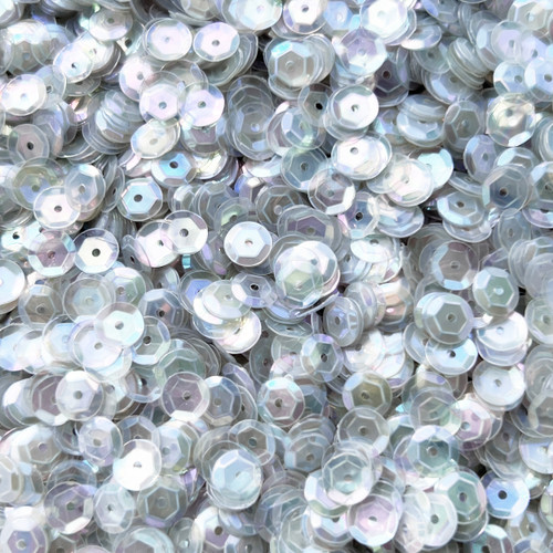 6mm Cup Sequins Ultra Super Shiny Crystal Rainbow Iris Iridescent