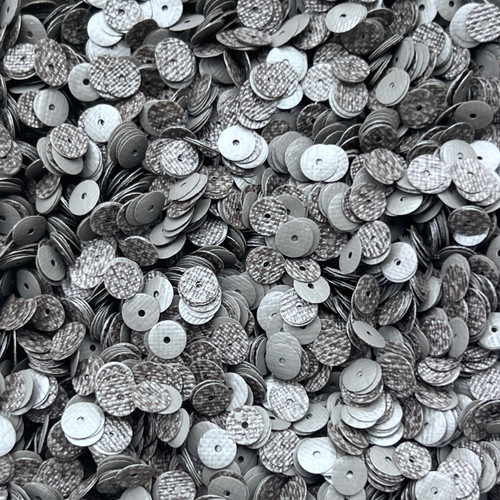 6mm Sequins Charcoal Tweed Effect Opaque