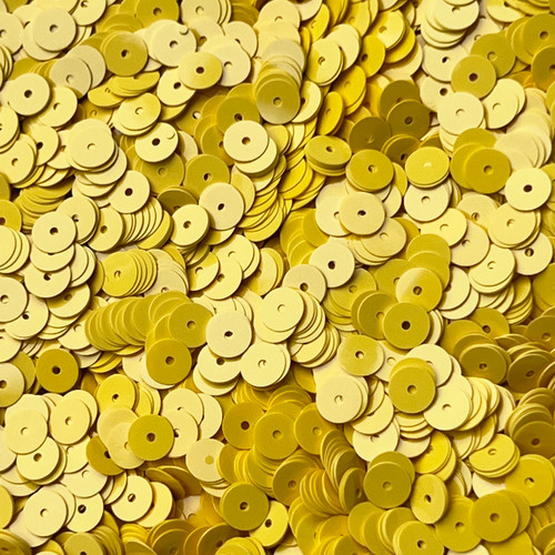 6mm Sequins Yellow Opaque