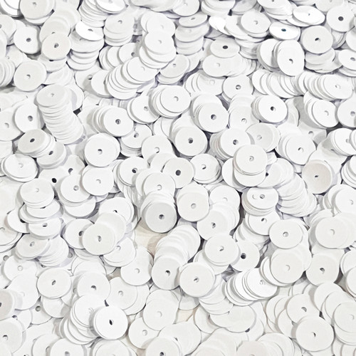 6mm Sequins White Opaque