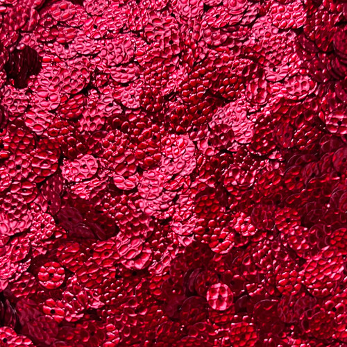 6mm Sequins Red Lizard Snakeskin Texture Metallic