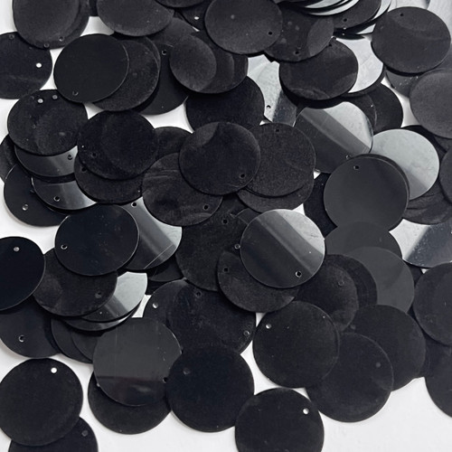 20mm Sequins Black Velvet Velour Flocked Fuzzy