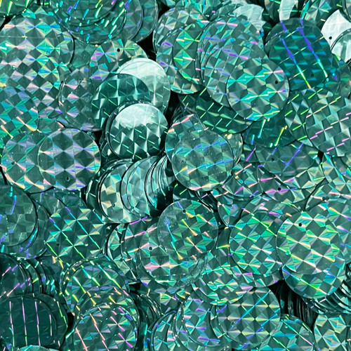 20mm Sequins Light Aqua Blue Prism Metallic