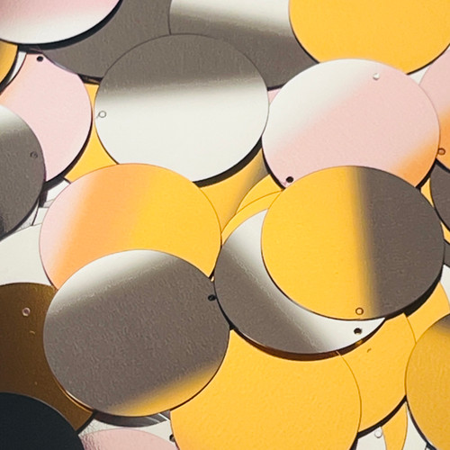 40mm Sequins Top Hole Gold Silver Bronze Metallic Ombre