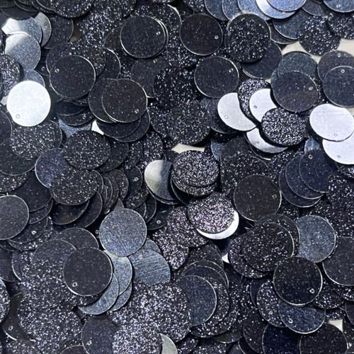 15mm Sequins Top Hole Midnight Blue Sparkle Glitter Texture