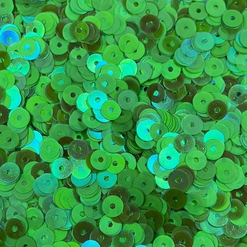 6mm Sequins Lime Aqua Luster Iris Matte Glossy Duo