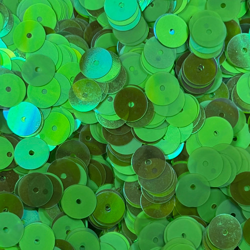 10mm Sequins Lime Aqua Luster Iris Matte Glossy Duo