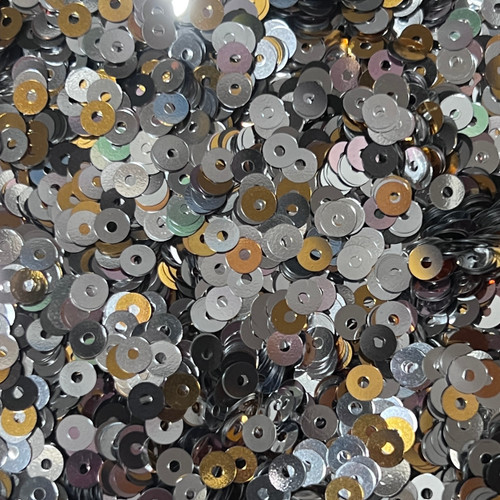 5mm Sequins Gold Silver Shiny Metallic Duo Reversible