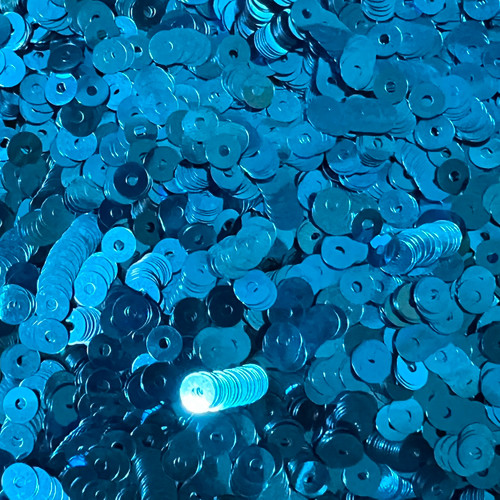 5mm Sequins Deep Turquoise Metallic Shiny
