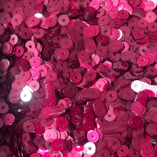 5mm Sequins Raspberry Pink Transparent Glossy Matte