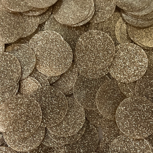 20mm Sequins Top Hole Gold Shiny Smooth Glitter