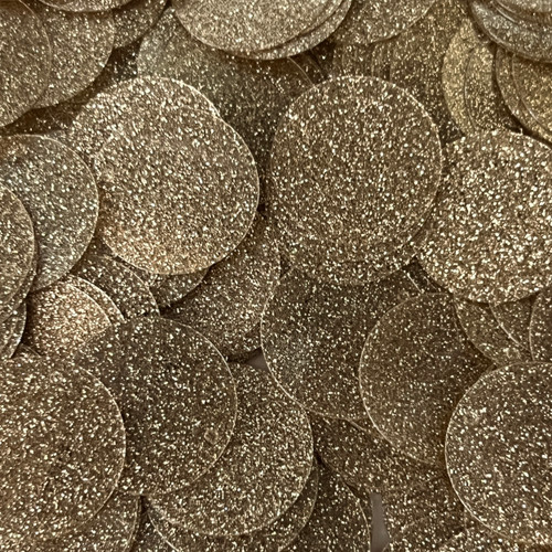 24mm Sequins Top Hole Gold Shiny Smooth Glitter