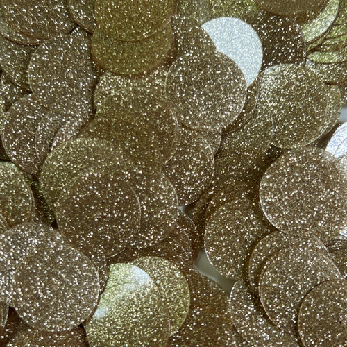 20mm Sequins Center Hole Gold Shiny Smooth Glitter