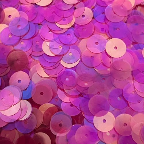 10mm Flat Sequins Bright Berry Crystal Rainbow Iris  Made in USA