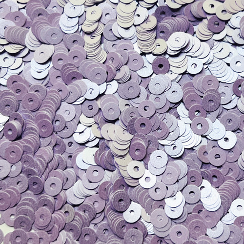 5mm Flat Sequins Light Lavender Opaque Satin Pearl Made in USA