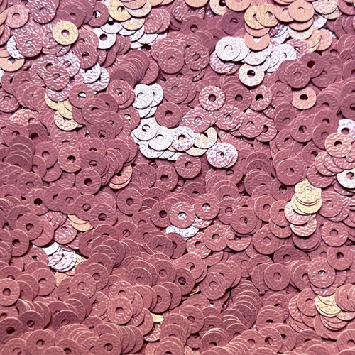 5mm Flat Sequins Pink Opaque Embossed Texture Made in USA