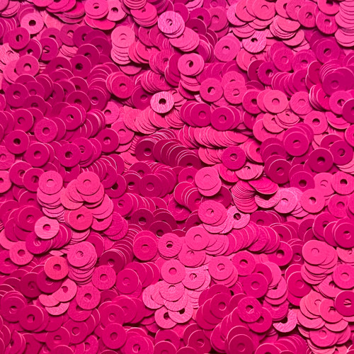 5mm Flat Sequins Hot Pink Opaque Made in USA