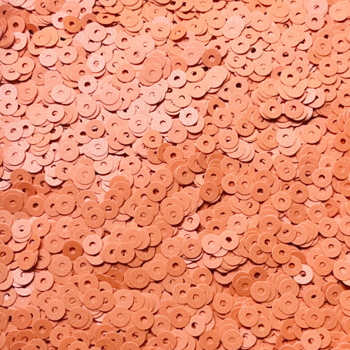 5mm Flat Sequins Orange Peach Opaque Made in USA