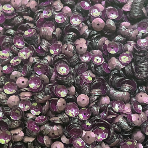 6mm Cup Sequins Purple Amethyst Transparent Glossy Matte Made in USA