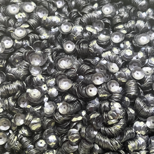 6mm Cup Sequins Smoke Gray Transparent Matte Glossy Duo Made in USA