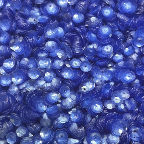 6mm Cup Sequins Light Blue Transparent Glossy Matte Made in USA