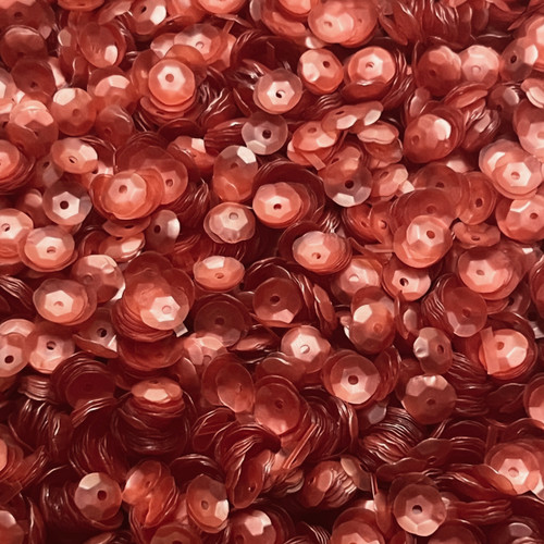 6mm Cup Sequins Orange Transparent Matte Glossy Duo Made in USA