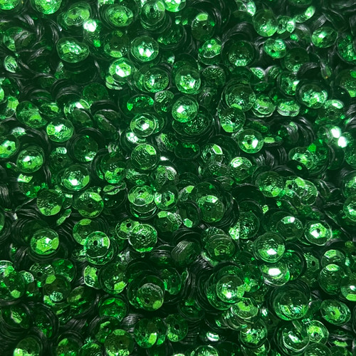 6mm Cup Sequins Green Metallic Embossed Texture Made in USA