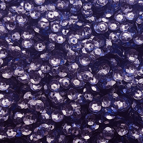 6mm Cup Sequins Lavender Light Purple Metallic Embossed Texture Made in USA