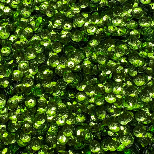 6mm Cup Lime Green Metallic Embossed Texture Made in USA