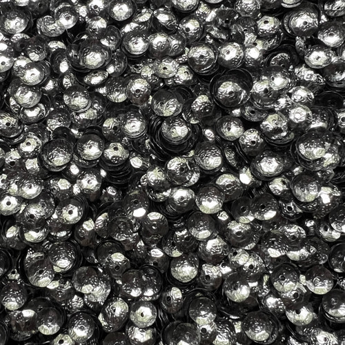 6mm Cup Hematite Gray Metallic Embossed Texture Made in USA