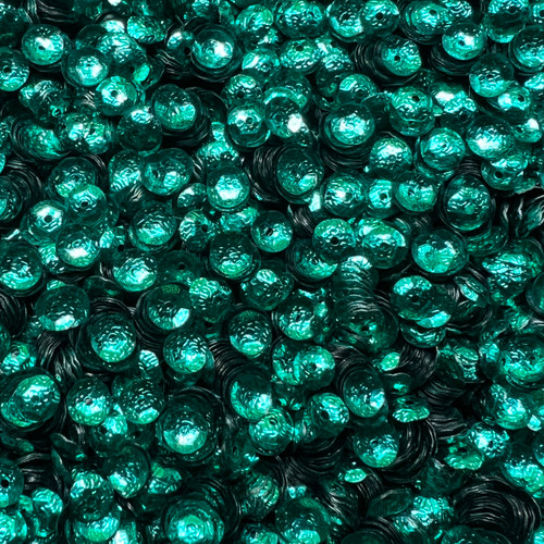 6mm Cup Teal Blue Green Metallic Embossed Texture Made in USA