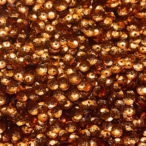 6mm Cup Copper Orange Metallic Embossed Texture Made in USA
