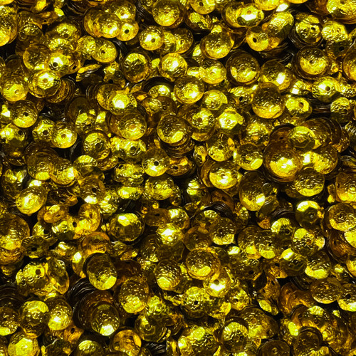 6mm Cup Yellow Metallic Embossed Texture Made in USA