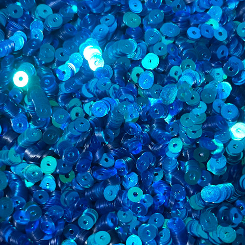 4mm Sequins Aqua Crystal Iris Made in USA