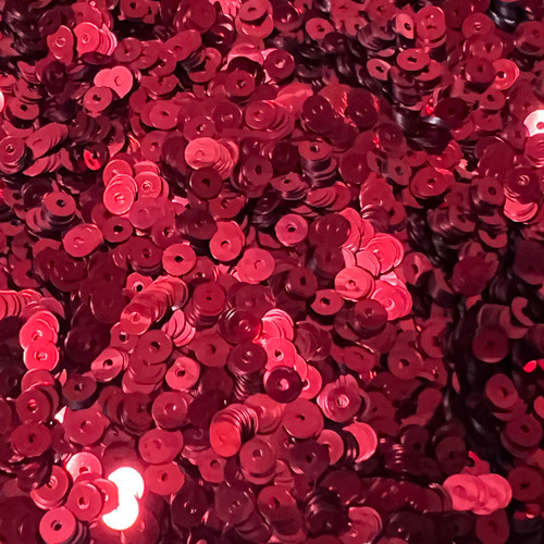 4mm Sequins Cherry Red Pink Metallic Made in USA