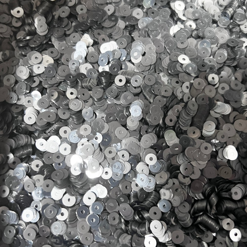 4mm Sequins Smoke Gray Transparent Glossy Matte Made in USA