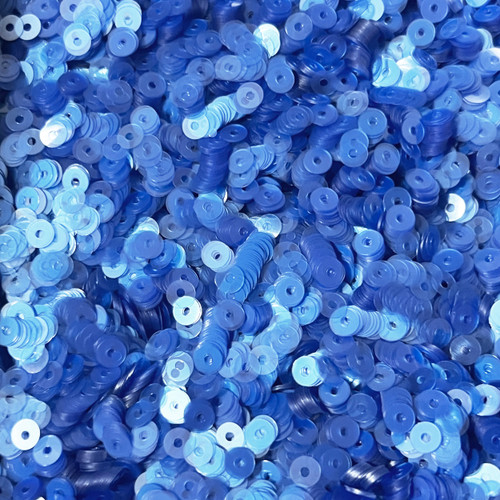 4mm Sequins Light Blue Transparent Glossy Matte Made in USA