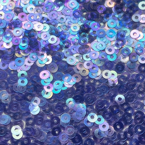 4mm Sequins Amethyst Purple Crystal Rainbow Iris Made in USA