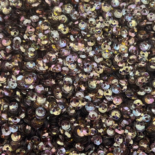 4mm Cup Sequins Gold Metallic Rainbow Iris Shiny