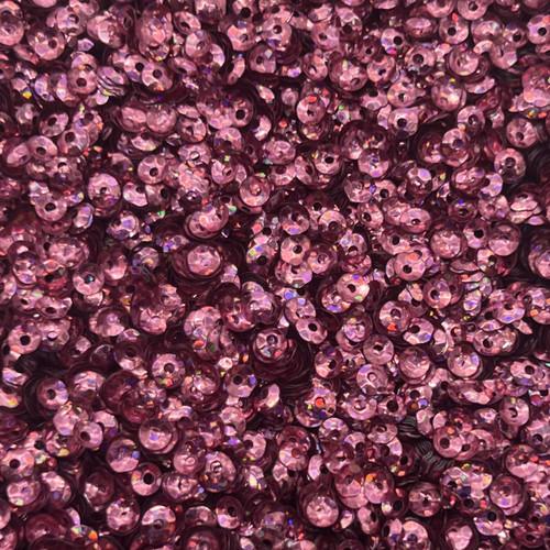 4mm Cup Sequins Rose Pink Hologram Glitter Sparkle